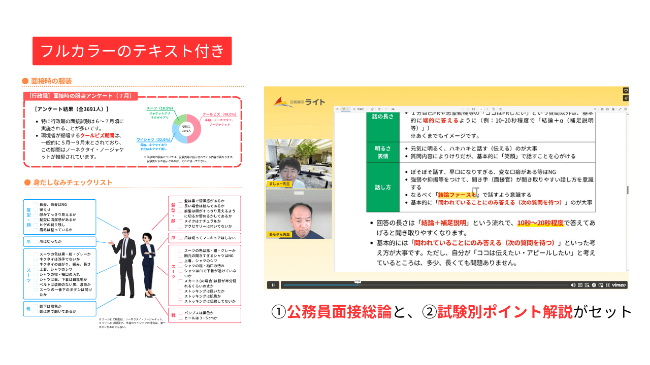 公務員のライトの面接フルパック